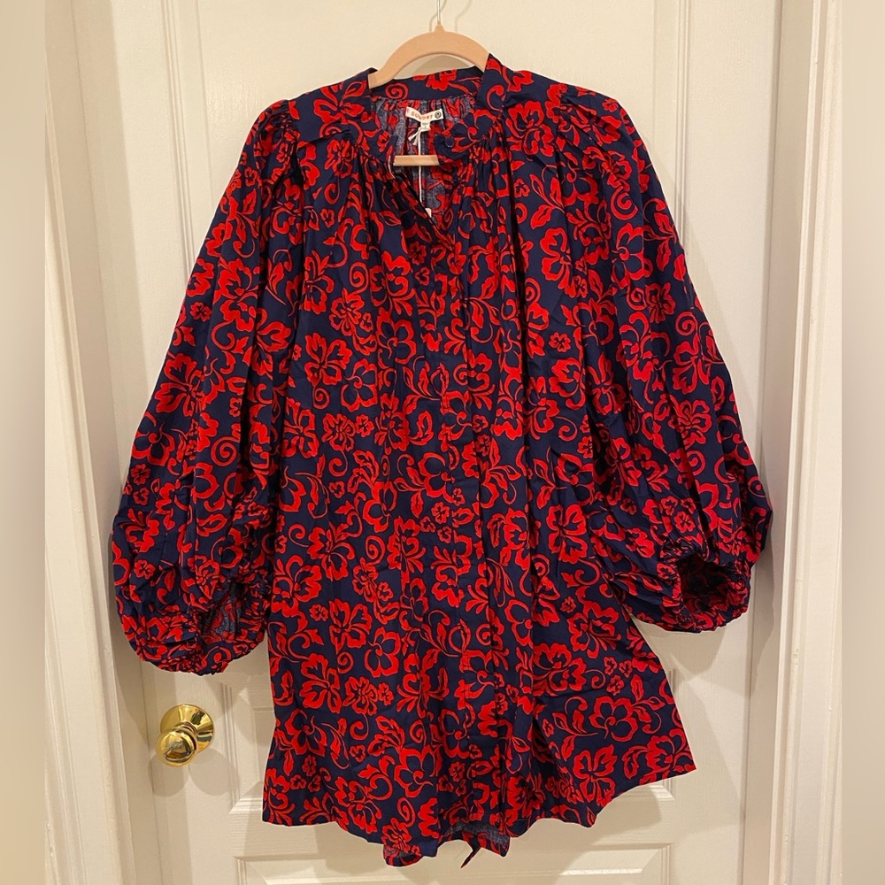 Sundry dress, new with tags. Red and blue, long sleeves, pockets | Large / 12